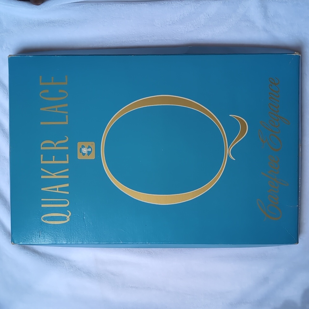 Vintage Quaker Lace Whitehall Tablecloth 70" x 90"-mint in box-Ivory Shade